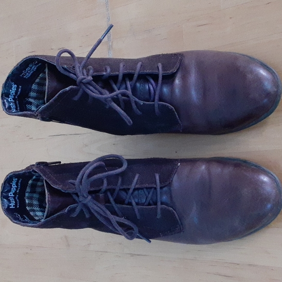 Hush Puppies Leather/Suede Lace Up Boots, sz 6.5, Brown - Picture 2 of 3